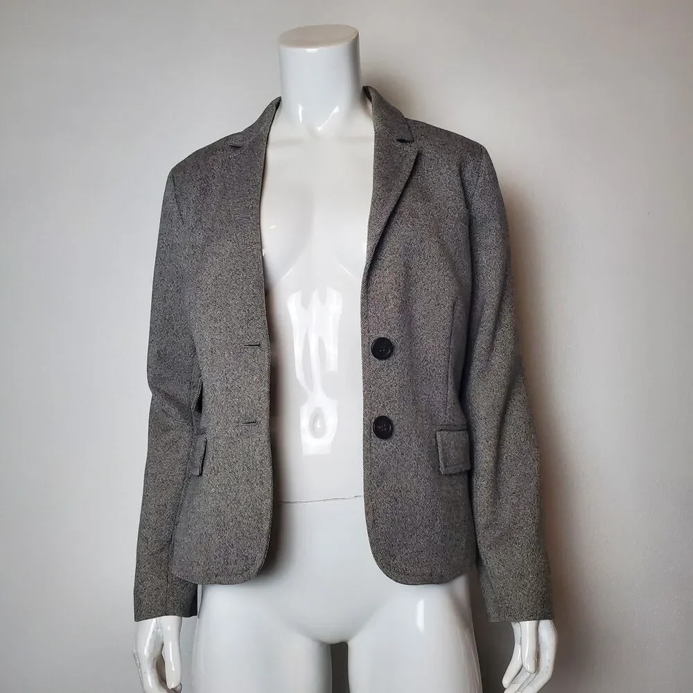 Vintage Y2K J. Crew Gray Wool Tweed Blazer